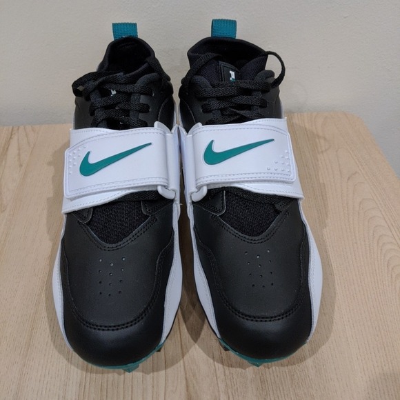 Nike Diamond Turf Vapor Edge TD Football Cleats Mens 7.5 Emerald White Black NEW - Picture 6 of 9